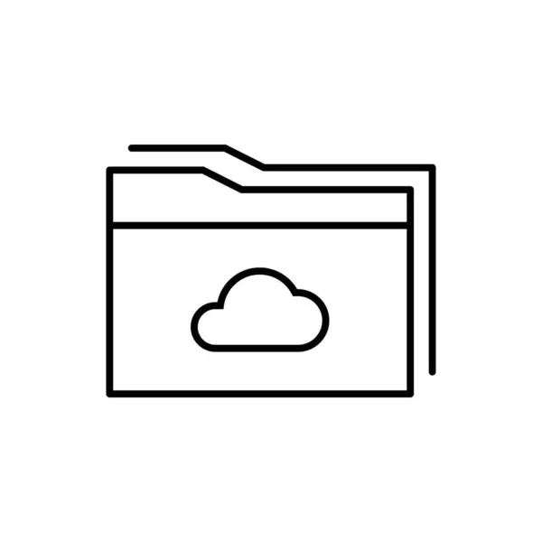 Ikona Dokumentu Izolowana Białym Tle Symbol Folderu Nowoczesny Prosty Wektor — Wektor stockowy