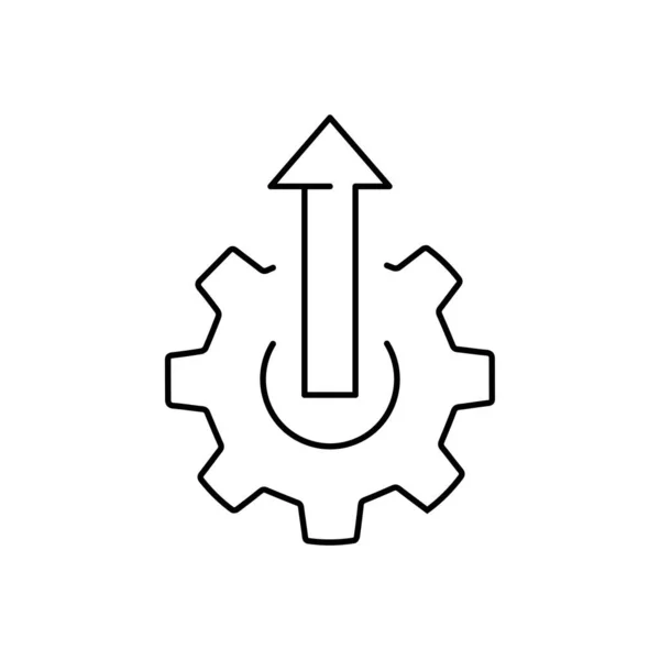 Icono Actualización Del Sistema Engranaje Con Flecha Proceso Actualización Instalar — Vector de stock