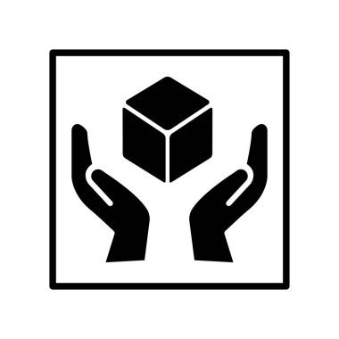 Dikkat et kırılgan simge vektörü