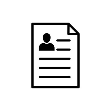Kariyer uygulamaları ve web siteleri için özgeçmiş, CV veya iş başvuru hattı sanat vektör simgesi