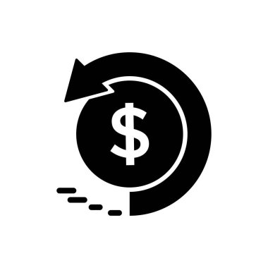 para iade simgesi, para iadesi, para iadesi, beyaz arkaplanda ince çizgi web sembolü