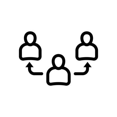 Beyaz üzerinde arabulucu veya aracı vektör simgesi