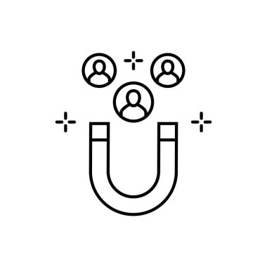 Mıknatıs ile müşteri koruma çizgisi simgesi