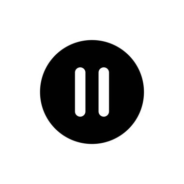 Simgeyi duraklat, vektör illüstrasyonu. Düz tasarım tarzı. Beyaz arkaplanda izole edilmiş vektör duraklat simgesi gösterimi, simge Eps10 'u duraklat. Simgeleri duraklat grafik tasarım vektör simgeleri.