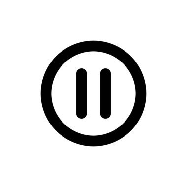 Simgeyi duraklat, vektör illüstrasyonu. Düz tasarım tarzı. Beyaz arkaplanda izole edilmiş vektör duraklat simgesi gösterimi, simge Eps10 'u duraklat. Simgeleri duraklat grafik tasarım vektör simgeleri.