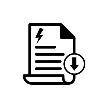 Elektrik faturası ikonu azaltır. Resim beyaz arkaplanda izole edildi