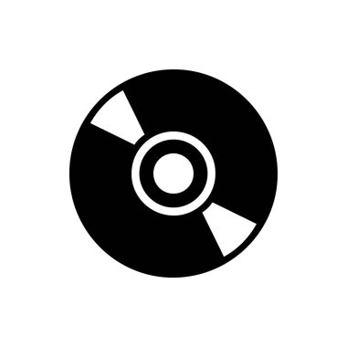 CD simgesi, vektör illüstrasyonu. Düz tasarım tarzı. Vektör CD simgesi çizimi beyaz, CD simgesi Eps10 'da izole edildi. CD simgeleri grafik tasarım vektör simgeleri.