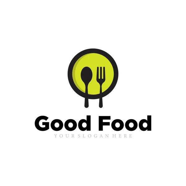 Bon Logo Alimentaire Icône Vectoriel Modèle — Image vectorielle