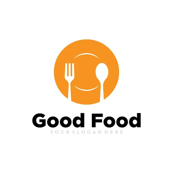 Bon Logo Alimentaire Icône Vectoriel Modèle — Image vectorielle