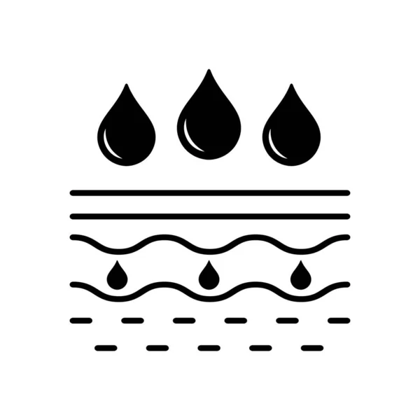 Feuchtigkeitshaut Concept Line Icon Feuchtigkeitsspendendes Lineares Piktogramm Für Gesicht Und — Stockvektor