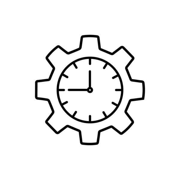 Zeitmanagement Ikone Thin Lineare Zeitmanagement Umriss Symbol Isoliert Auf Weißem — Stockvektor