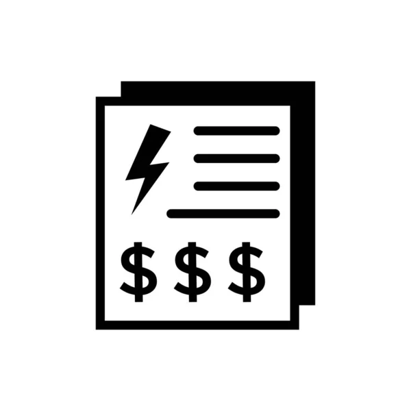 Electricity Utility Bills Payments Icon — Wektor stockowy