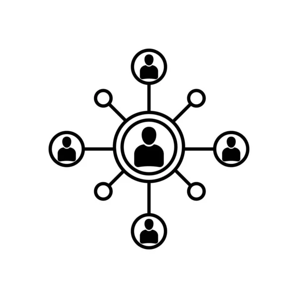 Communicatie Icoon Mensen Verbinden Icoon Teamwork Icoon Mensen Verbinding Voor — Stockvector