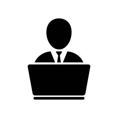 onun dizüstü bilgisayar kutsal kişilerin resmi üstünde çalışan iş adamı