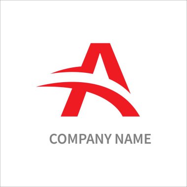 A harfi logosu. Bir Harf Tasarım Vektörü