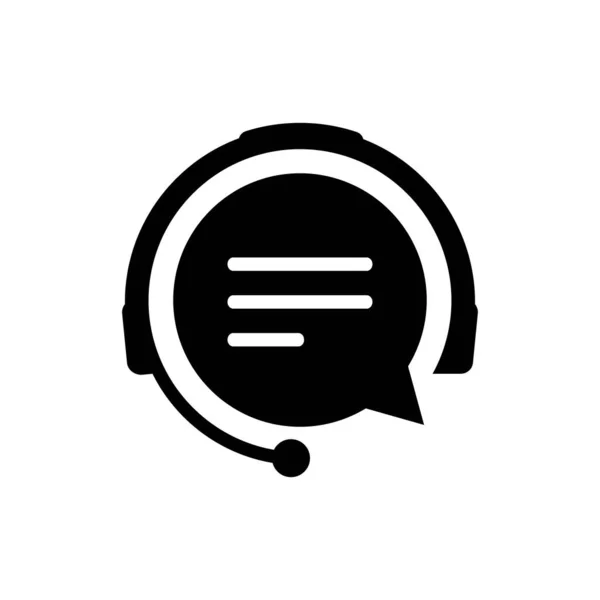 Steun Ikoon Communicatie Spraak Praten Service Chat Vector Eps — Stockvector