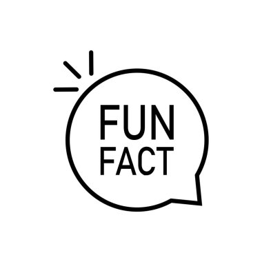 Komik gerçek ince çizgi siyah baloncuk. Düz vuruş stili modern logotip grafik sanat lineer tasarımı beyaz arka planda izole edilmiştir. Havalı tavsiye kavramı veya ilginç bilgi