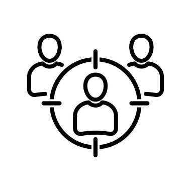 Kelle avı, kullanıcı simgesi. Hedef kitle. Müşteri, müşteri hedefleme. Tüketici merkezciliği. Hedef insan imzası