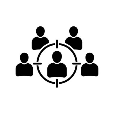 Hedef kitle. Kelle avcısı ikonu. Vektör illüstrasyonu