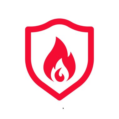 Ateş işaretli kalkan - koruma simgesi.