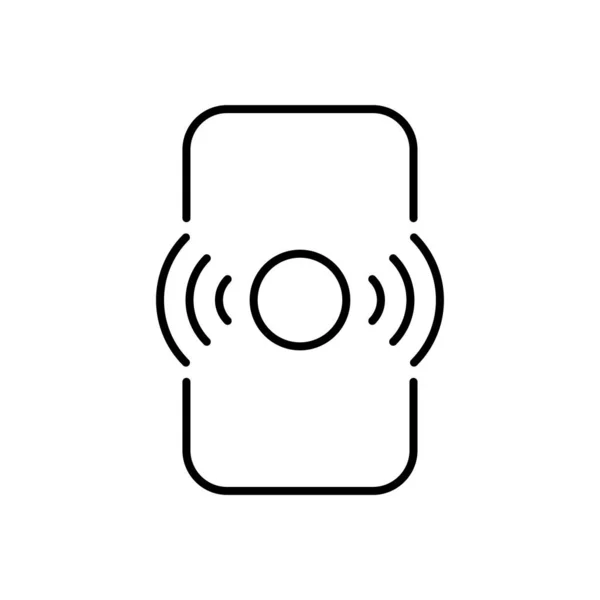 Noir Téléphone Ligne Mince Avec Hotspot Wifi Concept Zone Publique — Image vectorielle