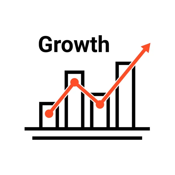 Sukses Seperti Logo Sederhana Pertumbuhan Garis Tipis Konsep Tumbuh Modal - Stok Vektor