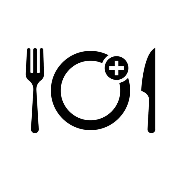 Noir Icône Commande Nourriture Simple Concept Gourmet Délicieux Promotion Gastronomie — Image vectorielle