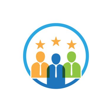 İş adamları logo vektörünü başarıyla tamamladı