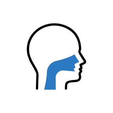 Human throat icon (Simple vector illustration)
