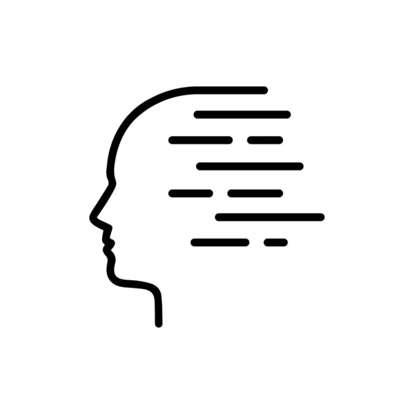 Logotipo Humano Linear Preto Simples Conceito Identidade Visual Liderança Trabalhador — Vetor de Stock