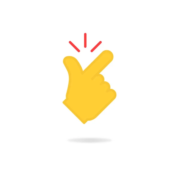 Schnappfinger Wie Einfaches Emoji Logo Flache Cartoon Stil Trend Moderne — Stockvektor