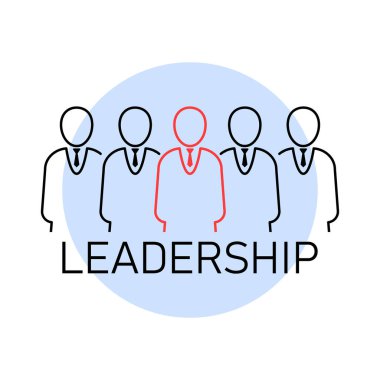 Liderlik ya da lineer insanlar logosu gibi takım çalışması. Şirket imzası için iş adamı silueti konsepti. ince kontür düz trend basit eğilim modern buluşma logottip grafik sanat tasarımı beyaz üzerinde izole