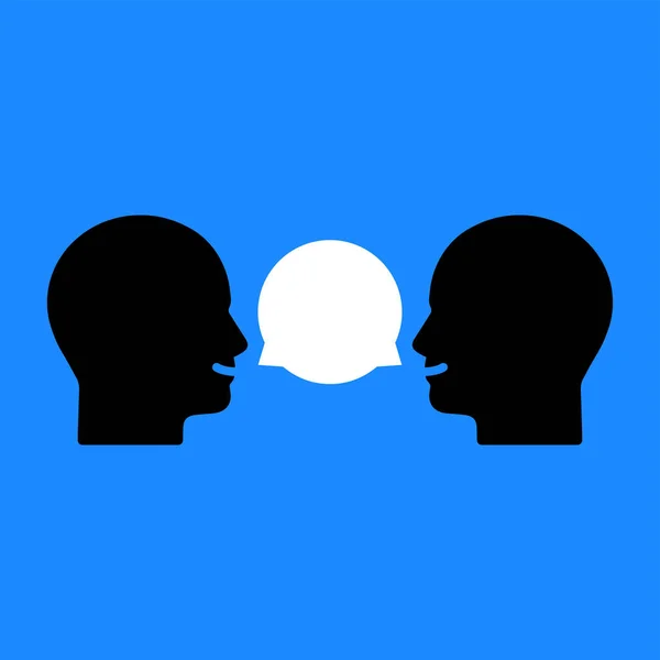 Φιλική Συνομιλία Μεταξύ Δύο Ανθρώπων Επίπεδη Τάση Στυλ Κινουμένων Σχεδίων — Διανυσματικό Αρχείο