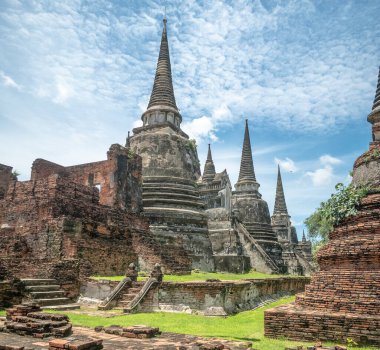 Ayutthaya, Tayland 'daki antik tapınak kalıntıları