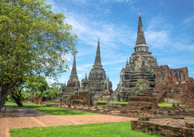 Ayutthaya, Tayland 'daki antik tapınak kalıntıları