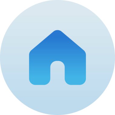 Ev mavisi gradyan simgesi. İletişim Simgesi.