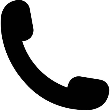 Telefon siyah katı simge vektörü