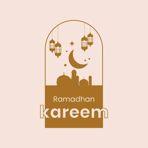 Template Ramadhan Kareem Instagram Berichten Wenskaart Poster Template Ansichtkaart Uitnodiging — Stockfoto