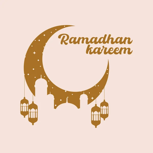 Template Ramadhan Kareem Instagram Posts Greeting Card Poster Template Post — Stock Photo, Image
