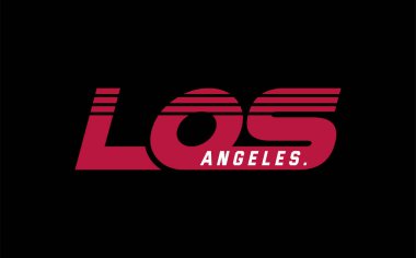 Tişört için Los Angeles vektör tipografisi. Basit biçim için mükemmel
