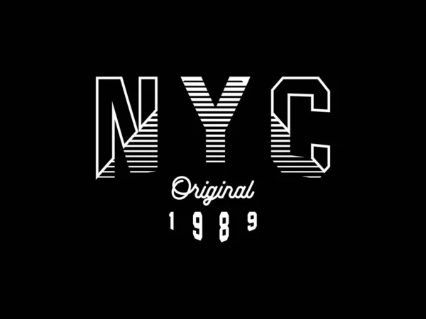 Sokak kıyafetleri NYC tipografi vektör şablonu yazdırma için hazır