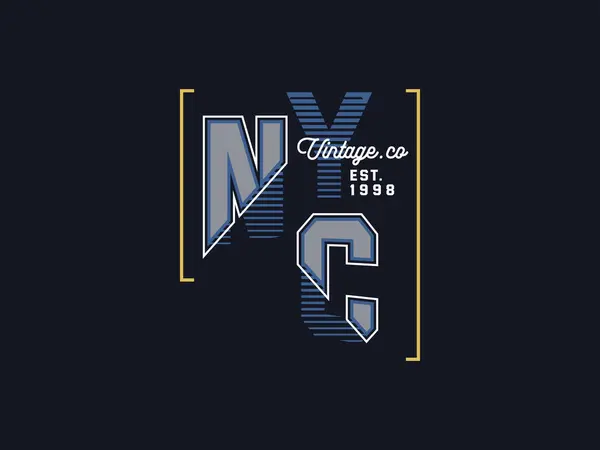 NYC, tasarım sokak kıyafetleri, vektör tipografisi, modern kıyafetler için mükemmel.