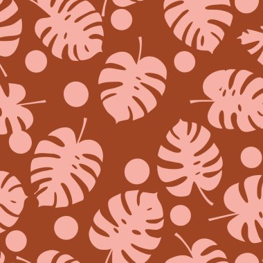 Sıcak Boho Tropikal Canavarı Kusursuz Kalıp Estetik Arkaplan