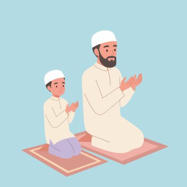 Müslüman Baba Oğul Ramazan 'da Birlikte Dua Ediyor