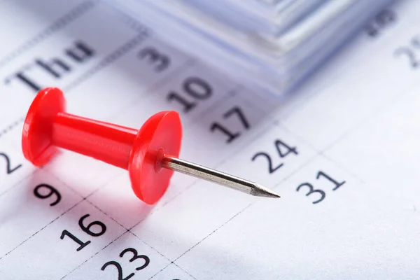 Important Date Calendar Appointment Pin Calendar — Stock Photo, Image