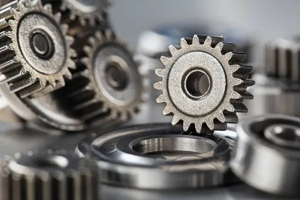 Gears Bearings Mechanism Parts Elements Mechanical Blocksand Construction — Stock Photo, Image