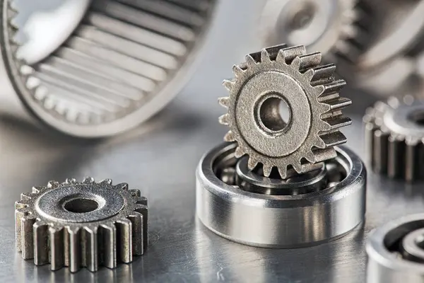 Gears Bearings Mechanism Parts Elements Mechanical Blocksand Construction — Stock Photo, Image