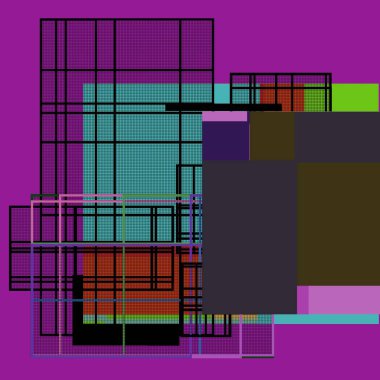 Soyut geometrik renkli, dikişsiz desen. vektör.