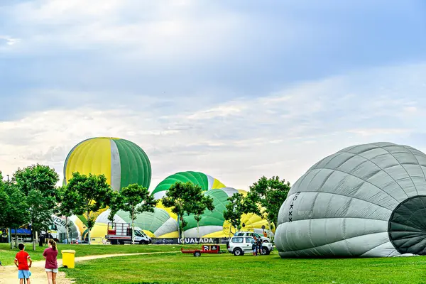 2023年7月6日 巴塞罗那Igualada 第27届欧洲气球节 热气球的浓度 — 图库照片