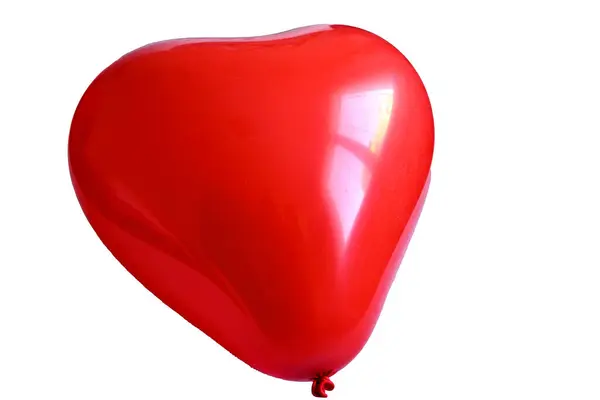 Corazón Rojo Sobre Fondo Blanco — Foto de Stock
